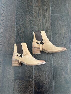 Tony Bianco Tan Leather Ankle Boots - Classic Chelsea Style